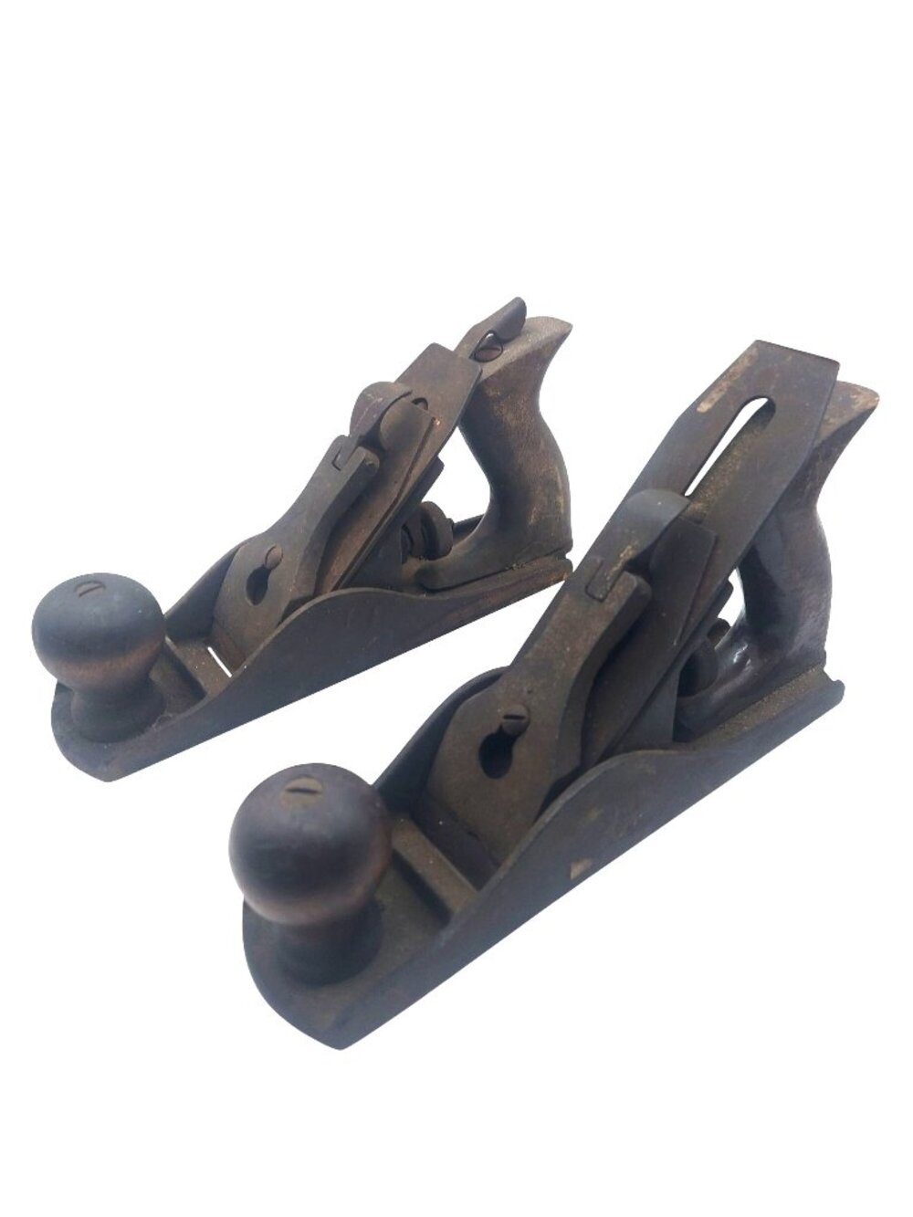 Vintage Metal Bullnose Hand Planes Set Of 2 Carpentry Wood Working Mid-Century